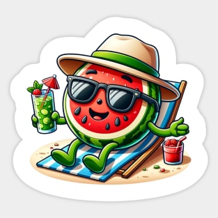 Watermelon Chill Out - Summer Breeze and Fresh Squeeze Sticker
